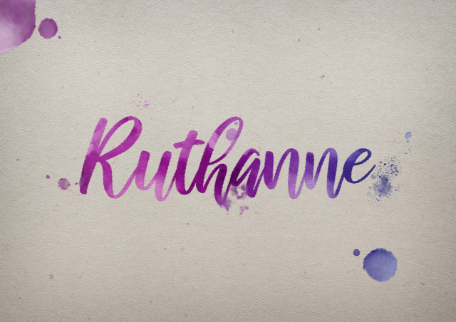 Free photo of Ruthanne Watercolor Name DP