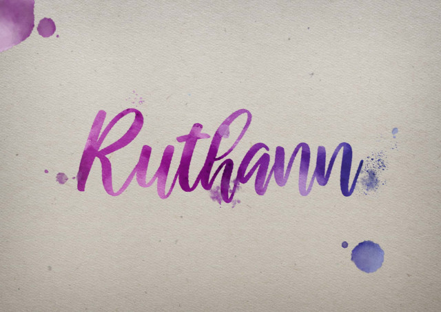 Free photo of Ruthann Watercolor Name DP