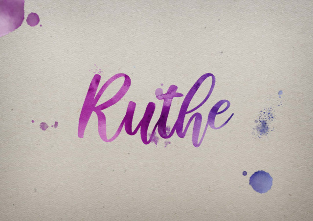 Free photo of Ruthe Watercolor Name DP
