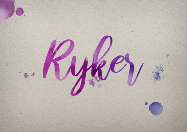 Free photo of Ryker Watercolor Name DP