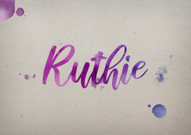 Free photo of Ruthie Watercolor Name DP