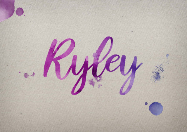 Free photo of Ryley Watercolor Name DP