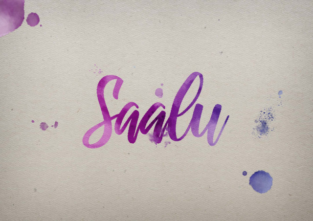 Free photo of Saalu Watercolor Name DP