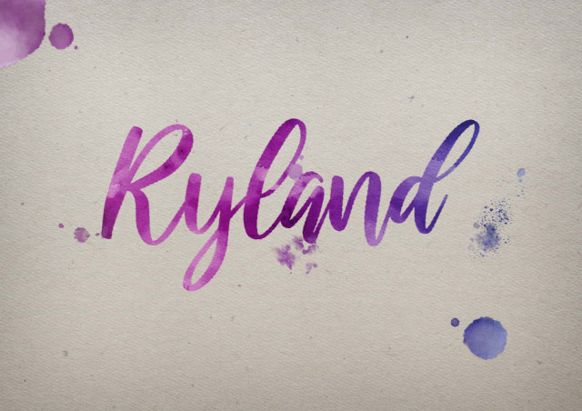 Free photo of Ryland Watercolor Name DP