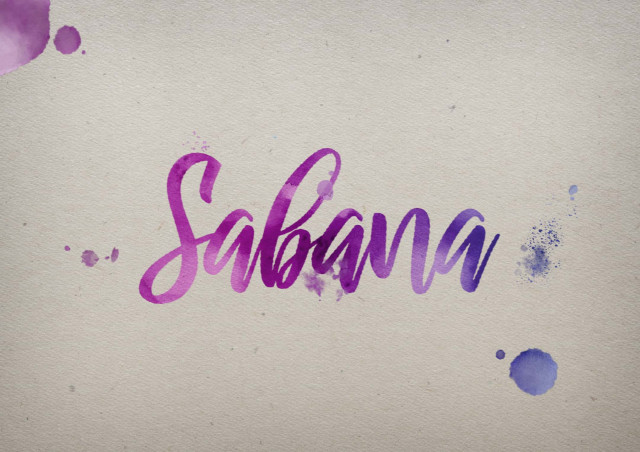 Free photo of Sabana Watercolor Name DP