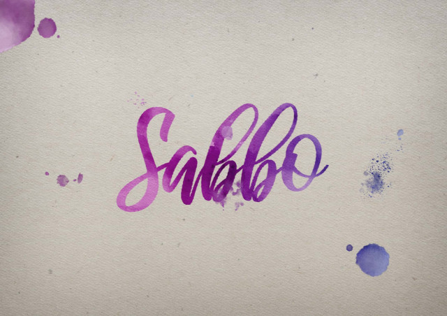 Free photo of Sabbo Watercolor Name DP