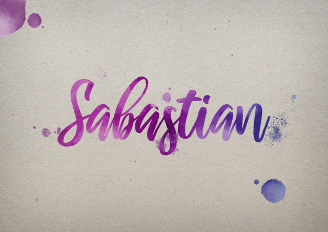 Free photo of Sabastian Watercolor Name DP
