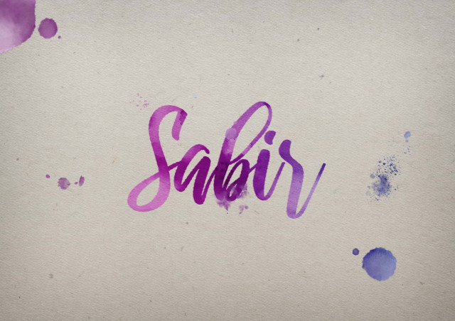 Free photo of Sabir Watercolor Name DP