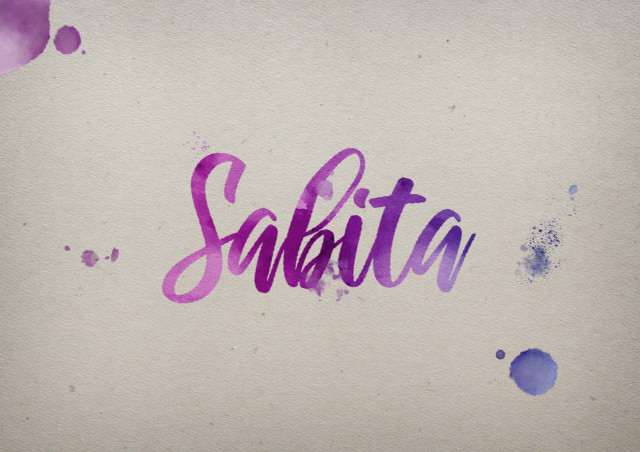 Free photo of Sabita Watercolor Name DP