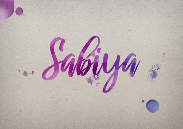 Free photo of Sabiya Watercolor Name DP