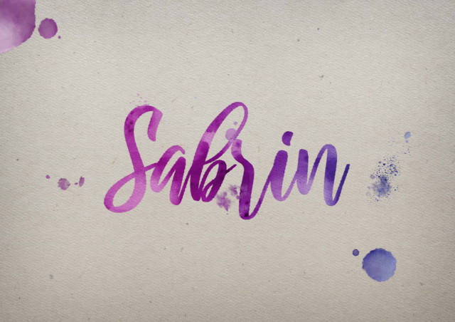 Free photo of Sabrin Watercolor Name DP