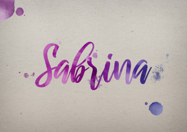 Free photo of Sabrina Watercolor Name DP