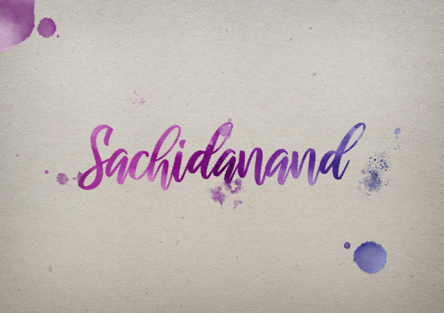 Free photo of Sachidanand Watercolor Name DP