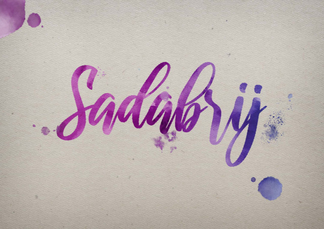 Free photo of Sadabrij Watercolor Name DP