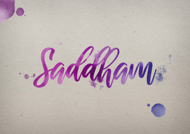 Free photo of Saddham Watercolor Name DP