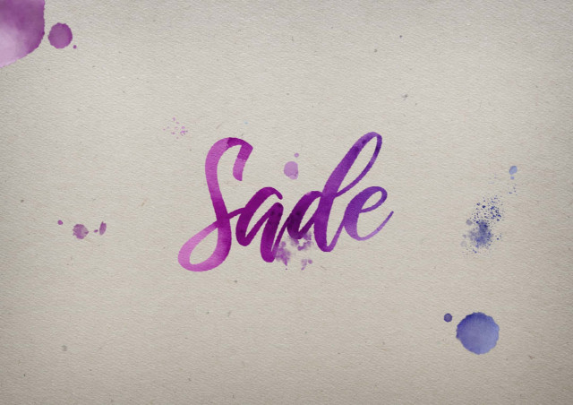 Free photo of Sade Watercolor Name DP