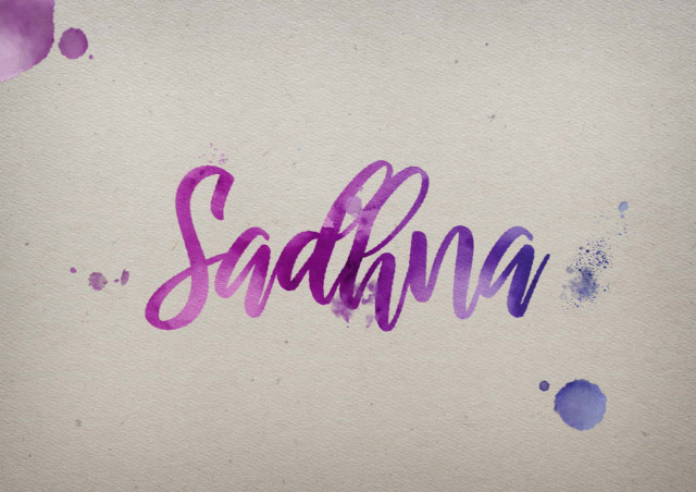 Free photo of Sadhna Watercolor Name DP