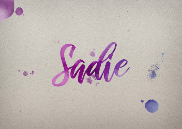 Free photo of Sadie Watercolor Name DP