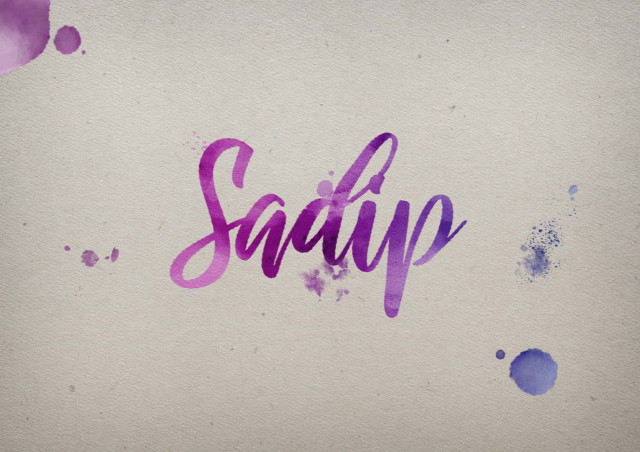 Free photo of Sadip Watercolor Name DP