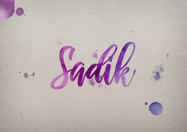 Free photo of Sadik Watercolor Name DP