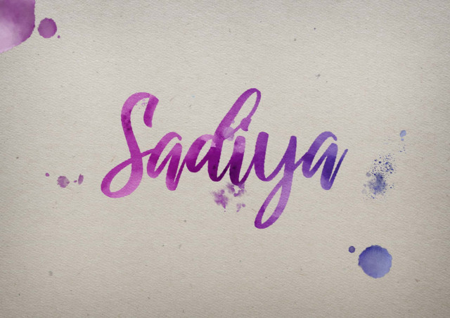 Free photo of Sadiya Watercolor Name DP