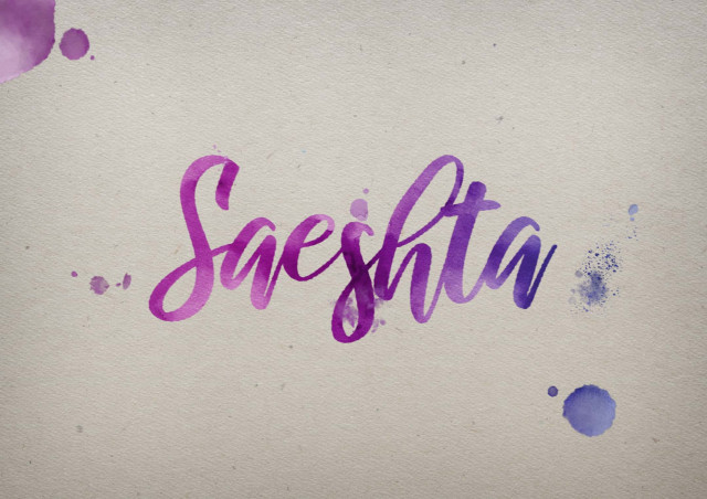 Free photo of Saeshta Watercolor Name DP