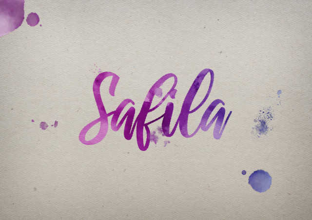 Free photo of Safila Watercolor Name DP