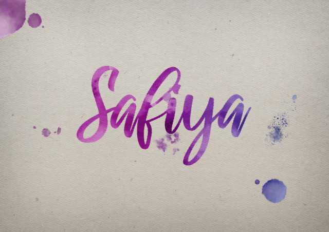 Free photo of Safiya Watercolor Name DP
