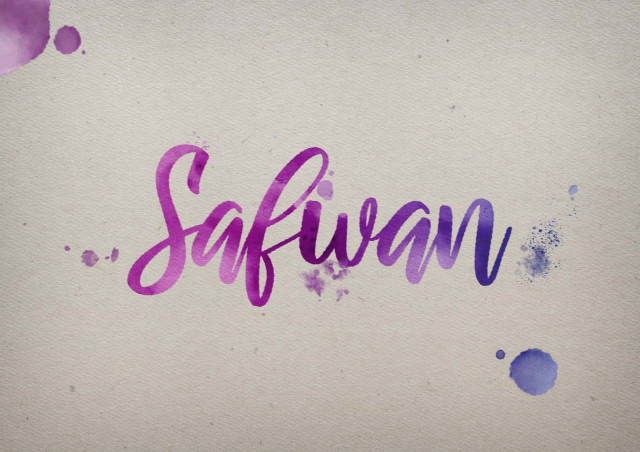 Free photo of Safwan Watercolor Name DP
