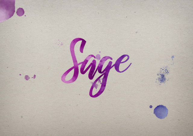 Free photo of Sage Watercolor Name DP