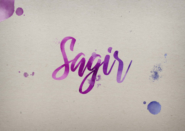 Free photo of Sagir Watercolor Name DP