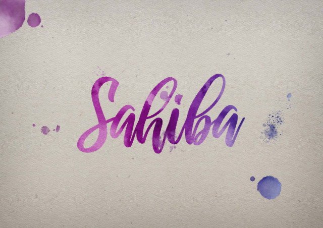 Free photo of Sahiba Watercolor Name DP