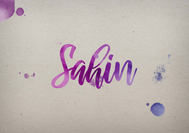 Free photo of Sahin Watercolor Name DP