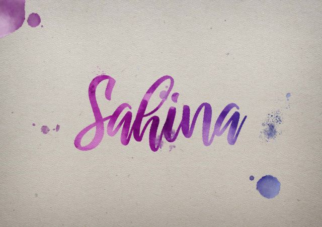 Free photo of Sahina Watercolor Name DP