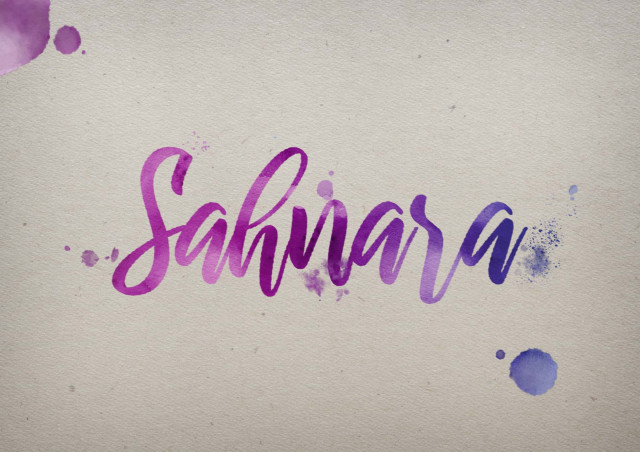 Free photo of Sahnara Watercolor Name DP