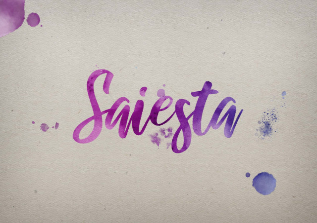 Free photo of Saiesta Watercolor Name DP