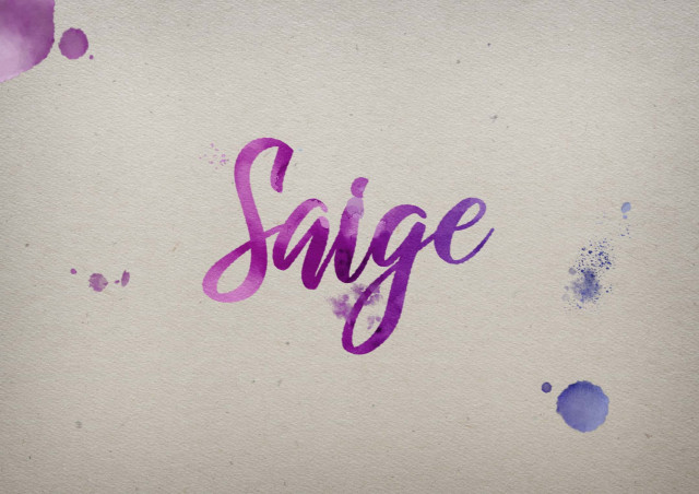 Free photo of Saige Watercolor Name DP