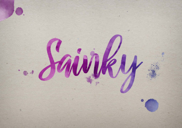 Free photo of Sainky Watercolor Name DP