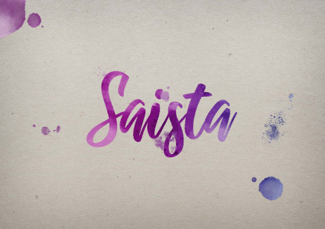 Free photo of Saista Watercolor Name DP