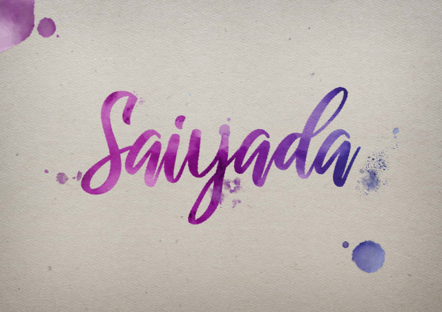 Free photo of Saiyada Watercolor Name DP