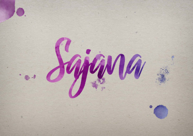 Free photo of Sajana Watercolor Name DP