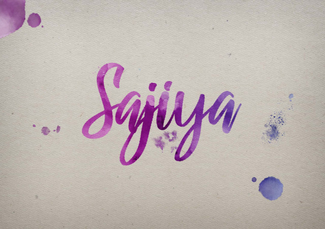 Free photo of Sajiya Watercolor Name DP