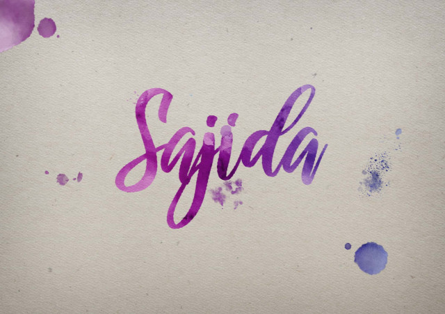 Free photo of Sajida Watercolor Name DP