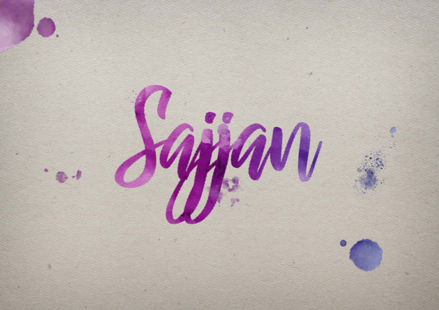 Free photo of Sajjan Watercolor Name DP