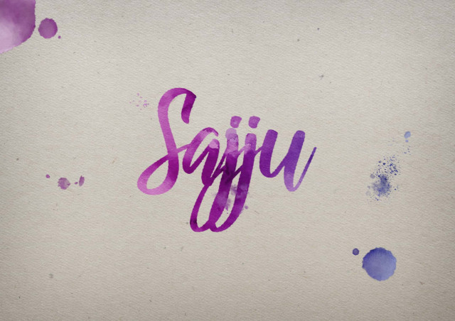 Free photo of Sajju Watercolor Name DP