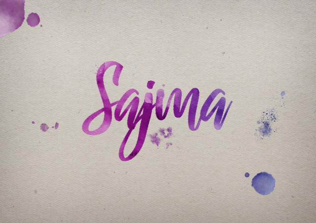 Free photo of Sajma Watercolor Name DP