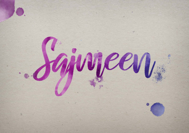 Free photo of Sajmeen Watercolor Name DP