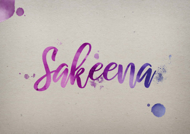 Free photo of Sakeena Watercolor Name DP