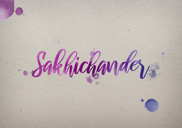 Free photo of Sakhichander Watercolor Name DP