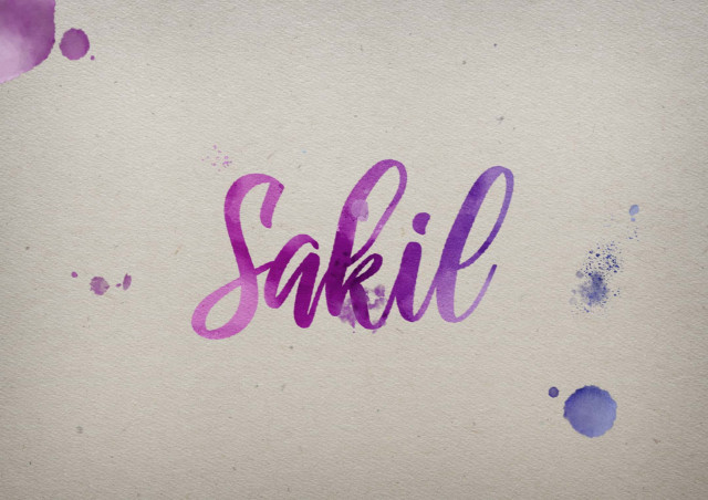 Free photo of Sakil Watercolor Name DP